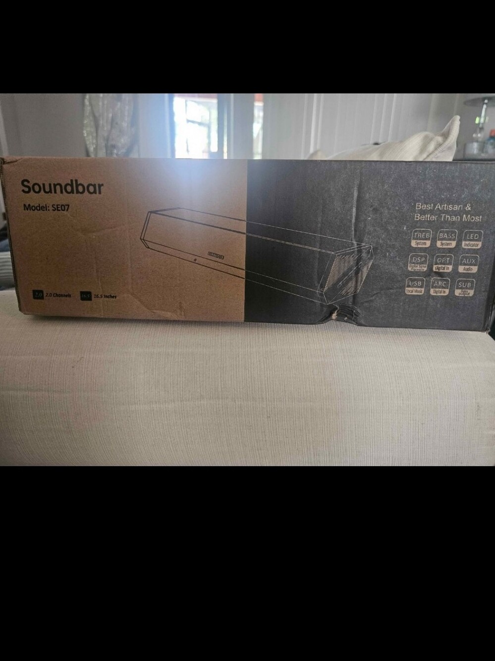 NEW Bestisan SE07 16.5" Soundbar for TV/PC 2.0 Ch 50W Bluetooth HDMI ARC NIB